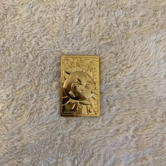 Three 23K Gold Pokemon Plated Trading Heavy Vintage Cards with Complete  Cases